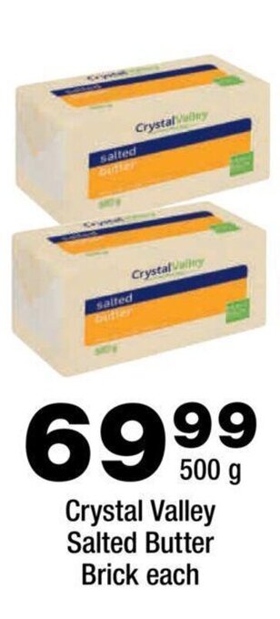 OK Foods Crystal Valley Salted Butter Brick each offer