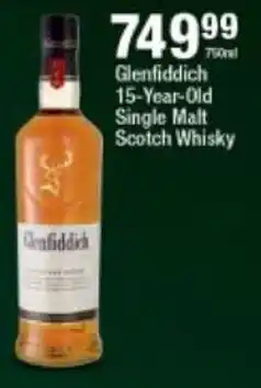 Checkers Liquor Shop Glenfiddich 15-Year-Old Single Malt Scotch Whisky offer