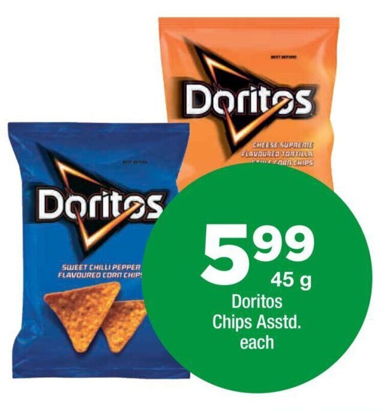 Doritos Chips Asstd. each offer at OK Foods