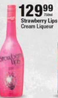 Strawberry Lips Cream Liqueur 750ml