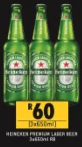 Shoprite Liquor Heineken Premium Lager Beer 3x650ml offer