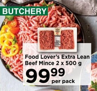 Food Lover's Market Food Lover's Extra Lean Beef Mince 2 x 500 g offer