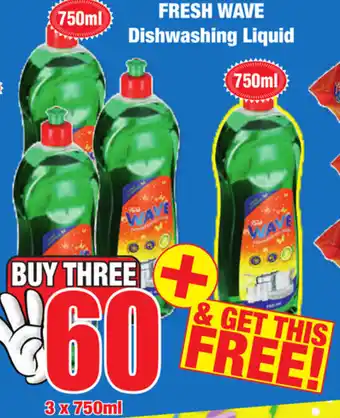 Boxer Superstores Fresh Wave Dishwashing Liquid 3x750ml offer