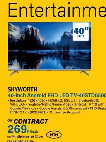 Incredible Connection Smart tv skyworth 40'' offer