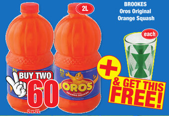Brookes Oros Original Orange Squash 2L