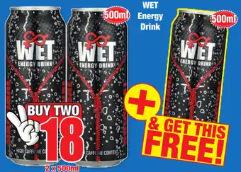 Boxer Superstores Wet Energy Drink 2x500ml offer