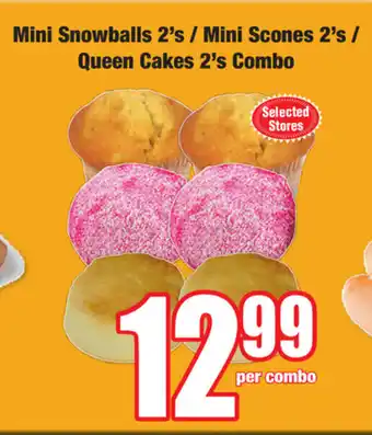 Boxer Superstores Mini Snowball's 2's / Mini Scones 2's / Queen Cakes 2's Combo offer