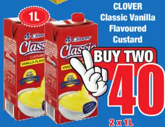 Boxer Superstores Clover Classic Vanilla Flavoured Custard 2x1L offer