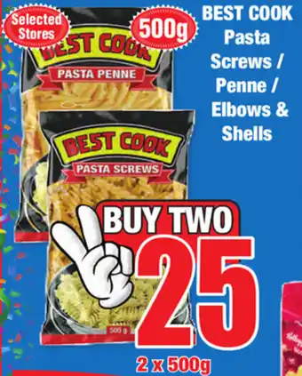 Boxer Superstores Best Cook Pasta Screws / Penne / Elbows & Shells 2x500g offer