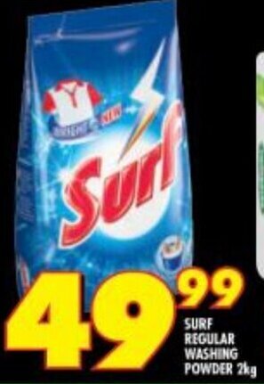 Shoprite SURF REGULAR WASHING POWDER 2kg offer