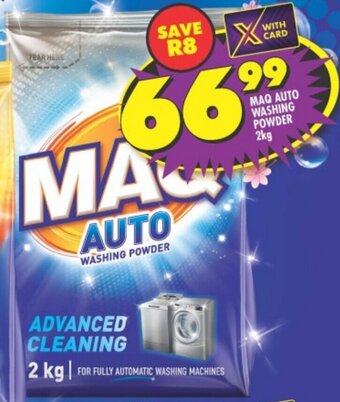 Shoprite MAQ AUTO WASHING POWDER 2kg offer
