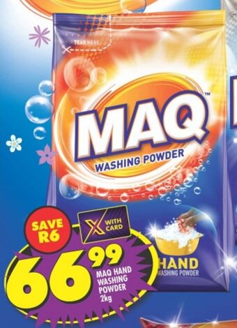 Shoprite MAQ HAND WASHING POWDER 2kg offer