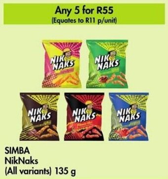 Makro SIMBA NikNaks (All variants) 135 g offer