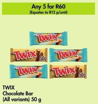 TWIX Chocolate Bar (All variants) 50 g