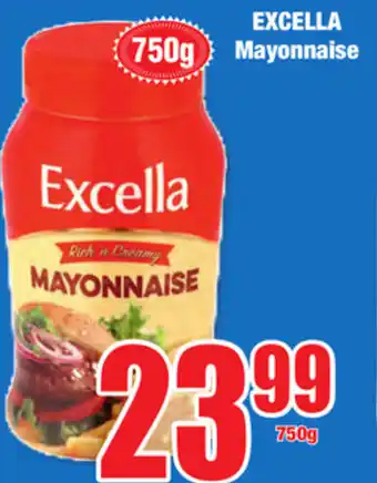 Boxer Superstores Excella Mayonnaise 750g offer