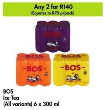 Makro BOS Ice Tea (All variants) 6 x 300 ml offer