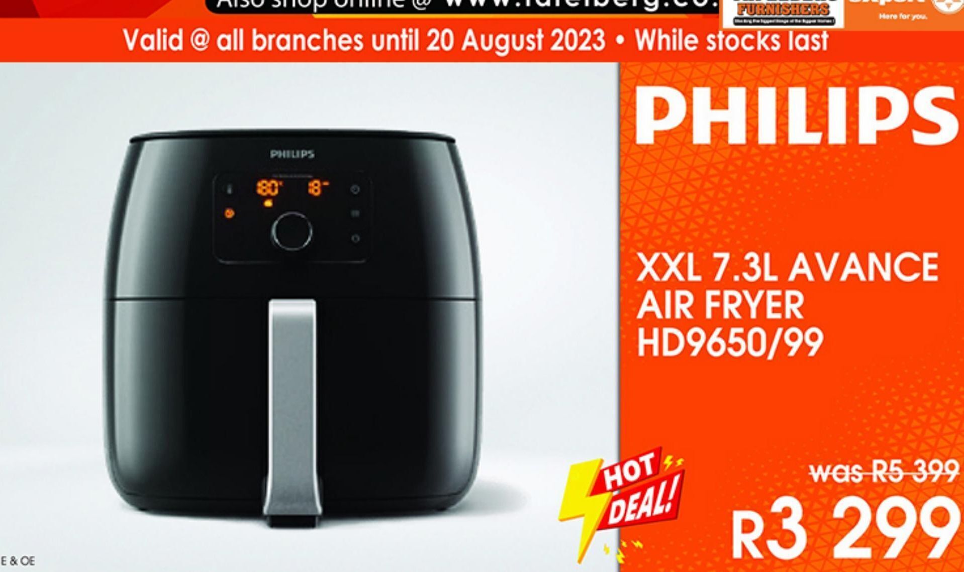 Air fryer philips offer at Tafelberg Furnishers