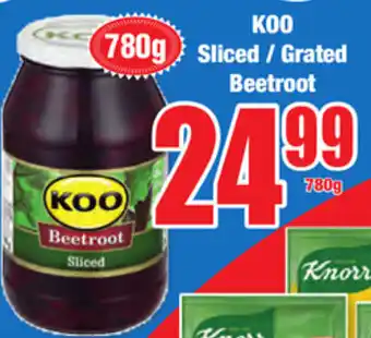 Boxer Superstores Koo Sliced/Grated Beetroot 780g offer