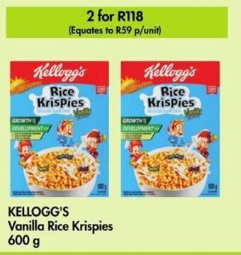 KELLOGG'S Vanilla Rice Krispies 600 g