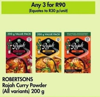 Makro ROBERTSONS Rajah Curry Powder (All variants) 200 g offer