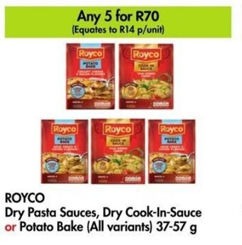 Makro Royco Dry Pasta Sauces, Dry Cook-In-Sauce or Potato Bake (All variants) 37-57 g offer