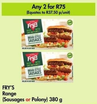 Makro FRY'S Range (Sausages or Polony) 380 g offer