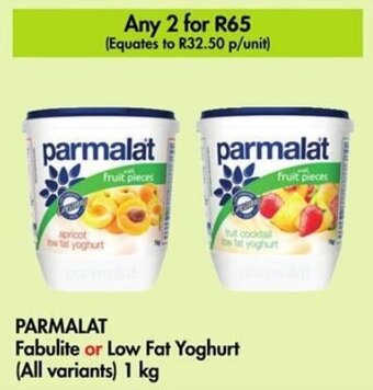 Makro PARMALAT Fabulite or Low Fat Yoghurt (All variants) 1 kg offer