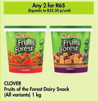 Makro CLOVER Fruits of the Forest Dairy Snack (All variants) 1 kg offer