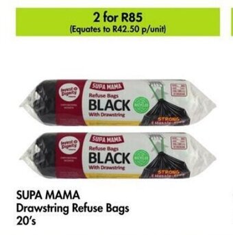 SUPA MAMA Drawstring Refuse Bags 20's