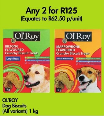 Makro OL'ROY Dog Biscuits (All variants) 1 kg offer