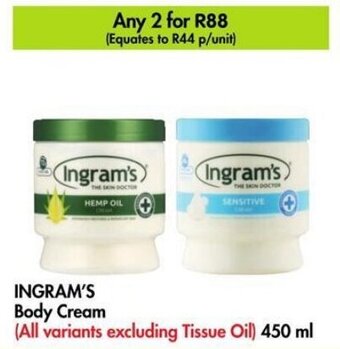 Makro INGRAM'S Body Cream (All variants excluding Tissue Oil) 450 ml offer