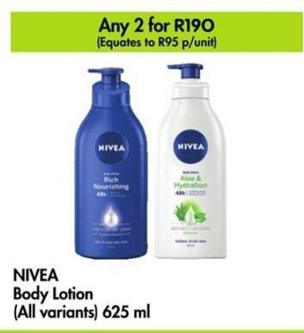 Makro NIVEA Body Lotion (All variants) 625 ml offer