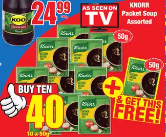 Boxer Superstores Knorr Packet Soup Asstd 10x50g offer