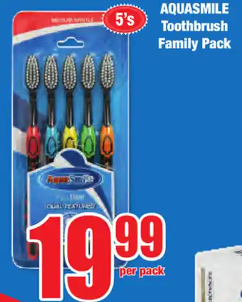 Aquasmile Toothbrush Family Pack 5's