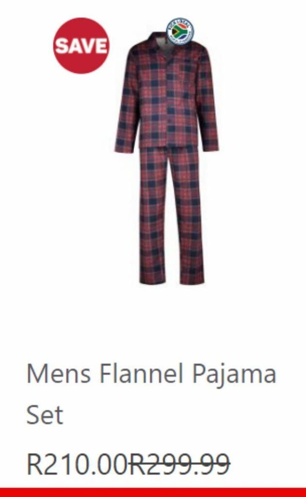 Pick n pay discount pajamas