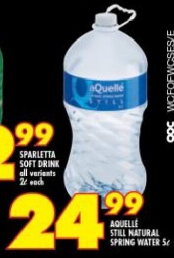 Shoprite AQUELLE STILL NATURAL SPRING WATER 5L offer