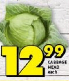 Shoprite CABBAGE HEAD each offer