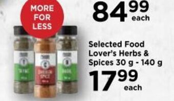 Food Lover's Market Selected Food Lover's Herbs & Spices 30 g - 140 g offer