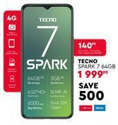 Edgars Tecno spark 7 64gb 4g offer