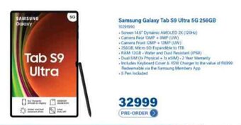 Incredible Connection Samsung Galaxy Tab S9 Ultra 5G 256GB offer