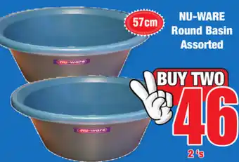 Nu-Ware Round Basin Asstd 2's