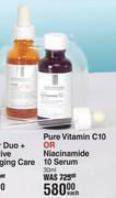 Dis-Chem La roche posay pure vitamin c10 or niacinamide 10 serum 30ml-each offer