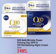 Dis-Chem Nivea q10 anti wrinkle power firming day spf15 or revitalising night cream-50ml each offer