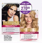 Dis-Chem L'oreal excellence creme triple care colour assorted shades-for 1 offer