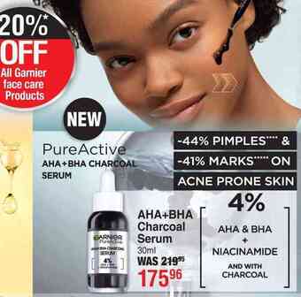 Dis-Chem Garnier aha+bha charcoal serum-30ml offer