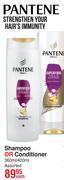 Dis-Chem Pantene shampoo or conditioner-360ml/400ml each offer