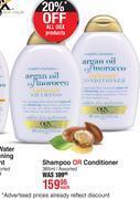 Dis-Chem Ogx shampoo or conditioner-385ml each offer