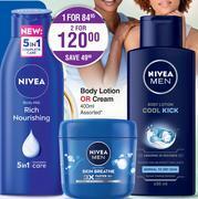 Dis-Chem Nivea radiant & beauty body lotion or cream assorted-for 1 x 400ml offer