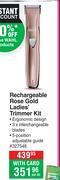 Dis-Chem Wahl rechargeable rose gold ladies trimmer kit offer