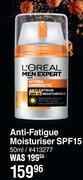 Dis-Chem L'oreal men expert anti fatigue mosturiser spf15-50ml offer